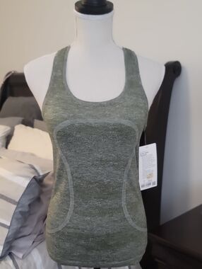 lululemon athletica Olive Green Heather Workout Tank